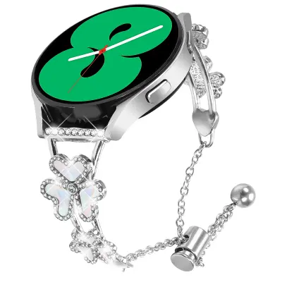 Narukvica za sat Heart Clover za Samsung Galaxy Watch 4/5/6/7 Srebrna
