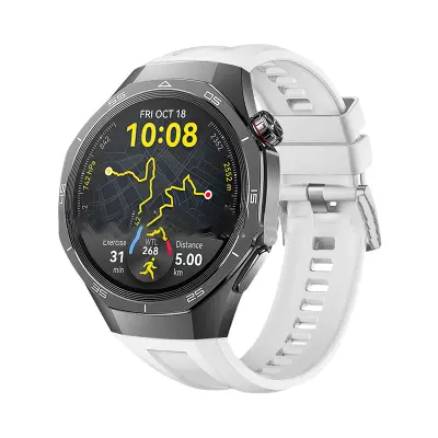 Silikonski remen za sat 22MM za HUAWEI WATCH GT5 Pro 46MM Bijela + Srebrna