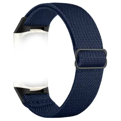 Najlonski pleteni remen za sat za Fitbit Charge 5\/6 Tamnoplava