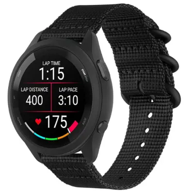 Najlonski remen za sat za Garmin Forerunner 965/955/945/935/255/265 Crna