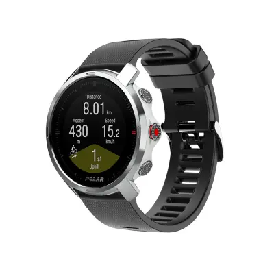 Silikonski remen za sat za Polar Grit X Crna