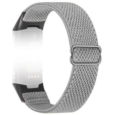 Najlonski pleteni remen za sat za Fitbit Charge 5\/6 Svijetlo siva
