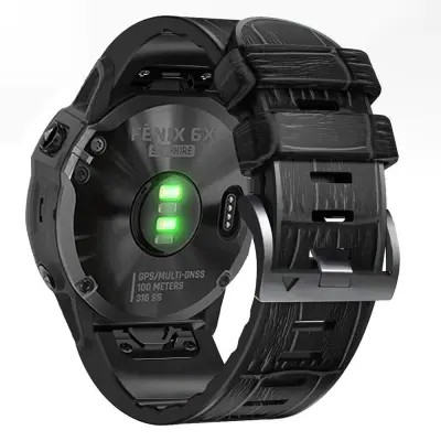Silikonski remen za sat za Garmin Fenix 8/7X/6X/5X Crna