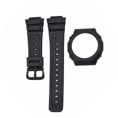 TPU remen za sat za Casio GA-2100/2110 - Crni Crna
