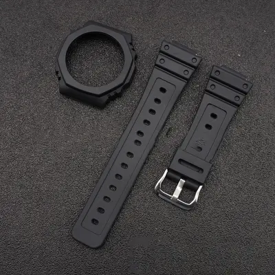 TPU Watch Strap za Casio GA-2100/2110 - Crna Crna