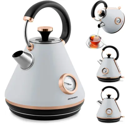 Berdsen BD-701 1,7 L kuhalo za vodu s termometrom, sivo