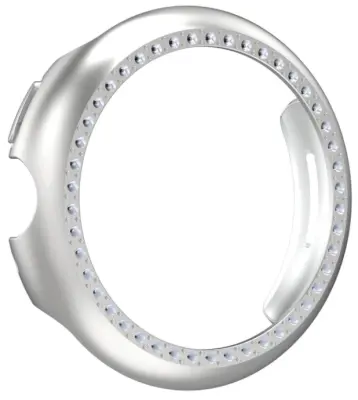 Google Pixel Watch 3 Maska, PC & Rhinestone zaštitni poklopac Srebrna