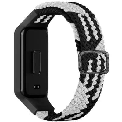 Remen za Xiaomi Band 8 Active - Prozračni najlon Crno-bijela