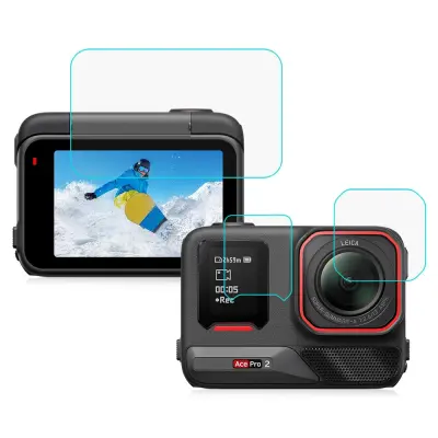 Zaštitnik zaslona od kaljenog stakla za Insta360 Ace Pro 2 (pakiranje od 3) Prozirna