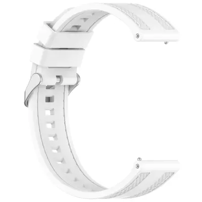 Silikonski remen za sat s automobilskim šavom za Xiaomi Watch S4 i Huawei GT5 Bijela