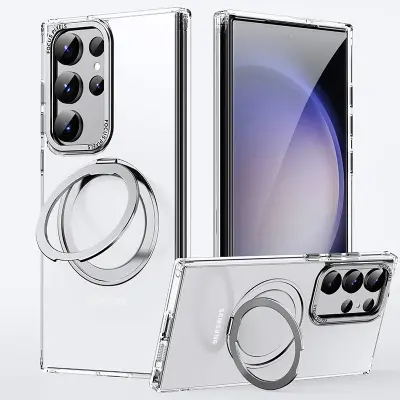 Zaštitna Samsung maska s magnetskim stalkom Prozirna