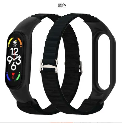 Najlonski remen za sat za Xiaomi Smart Band 76543 Crna