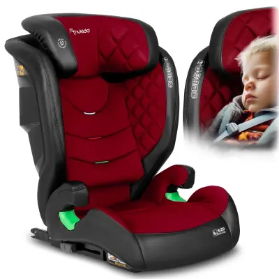 Crno-crveni dječji autosjedalica Nukido Louis 15-36 kg ISOFIX