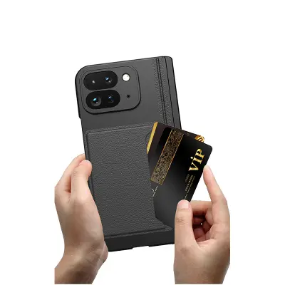 Elegantna futrola s postoljem za Google Pixel 9 Pro Fold Crna