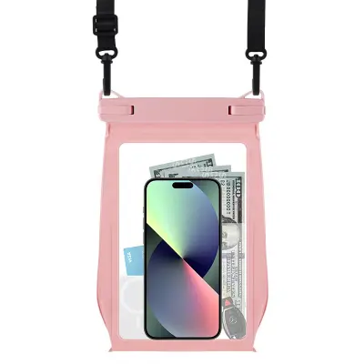 Vodootporna torbica za telefon - mala crossbody torbica Ružičasta