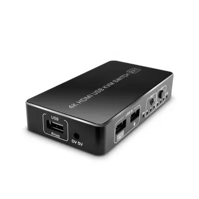 HY-2011-KVM-S0H1 HDMI 2.0 4K/60Hz KVM prekidač Crna