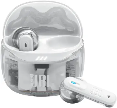Slušalice bluetooth potpuno bežične JBL TUNE FLEX 2 prozirno bijele