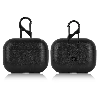 Zaštitna futrola za AirPods, vrhunska PU koža Crna