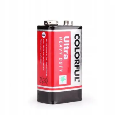 Baterija 6F22 9V – Dugotrajna i Compact | Dimenzije 15x25x48mm, Težina 35g