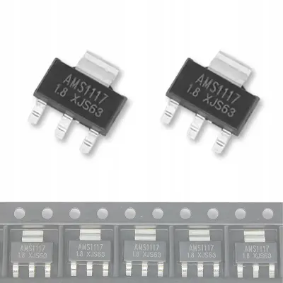 Napona AMS1117 Stabilizator 5V 1A SMD SOT223 – 2 Komada | Za DIY Elektroniku, Robotiku