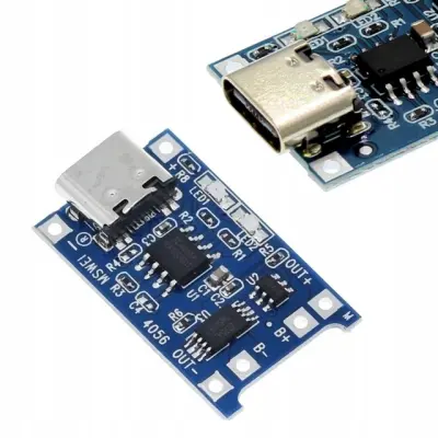 Punjač Za Li-Ion Baterije USB-C 5V 1A – Zaštita od Pražnjenja | Kompaktne Dimenzije 28x17 Mm