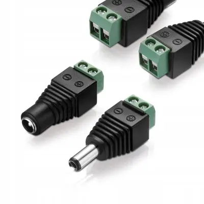 Priključak Za CCTV 5.5mm/2.1mm – Muški DC Konektor | 30V DC, 2A, Vijčani Spoj