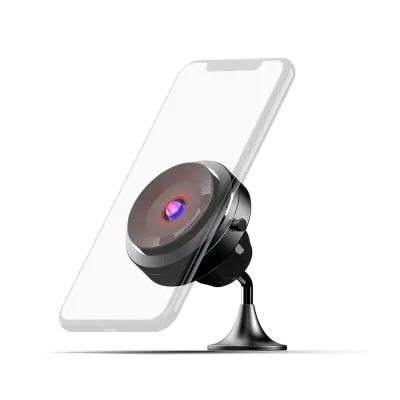 MISURA MA05- Držač za mobilni telefon s vakuumskom vakuumskom čašicom i bežičnim punjenjem QC3.0 - BLACK