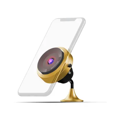 MISURA MA05- Držač za mobilni telefon s vakuumskom vakuumskom čašicom i bežičnim punjenjem QC3.0 - GOLD
