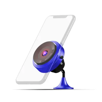MISURA MA05- Držač za mobilni telefon s vakuumskom vakuumskom čašicom i bežičnim punjenjem QC3.0 - BLUE