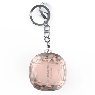 Zaštitna maska s dijamantnim uzorkom za Galaxy Buds Live/2/Pro/FE crna Prozirna