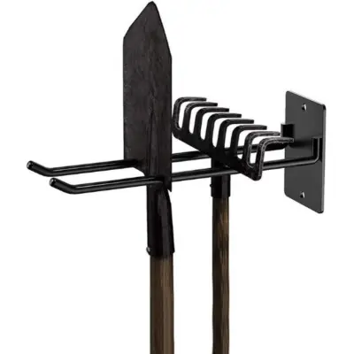 2 Pack Garden Tool Storage Rack Crna
