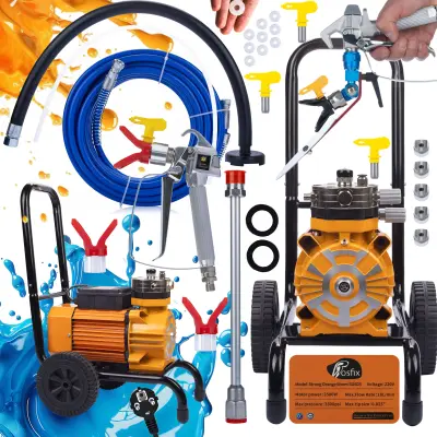 Bezzračni Raspršivač Strong Orange Storm SOS03 – 3500W, 22MPA, 18L/Min | Set Pribora Za Bojanje