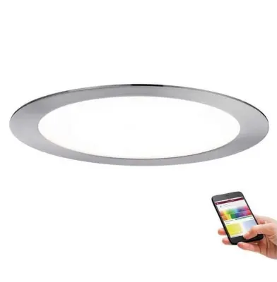 SmartHome LED RGBW ugradbeni panel od brušenog željeza okrugli IP44