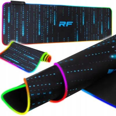 Osvijetljena LED RGB računalna podloga za miš i tipkovnicu 80x30cm MATIX RF