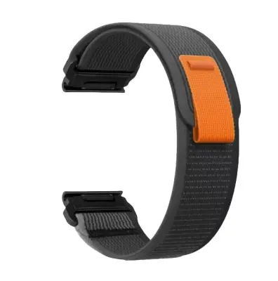 Najlonski remen za sat s brzim otpuštanjem za Garmin Fenix 8/7X Pro/6X5X965 Crno+Sivo