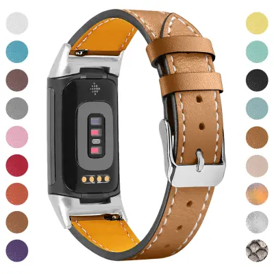 Remen od prave kože za Fitbit Charge 5/6 kava