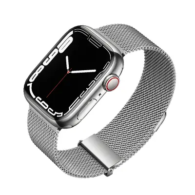 Grafitna Milanese Loop narukvica za Apple Watch Srebrna