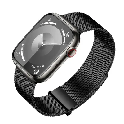 Grafitna Milanese Loop narukvica za Apple Watch Crna