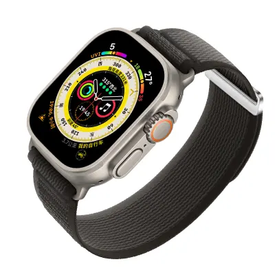 Pleteni najlonski sportski remen za Apple Watch Crna