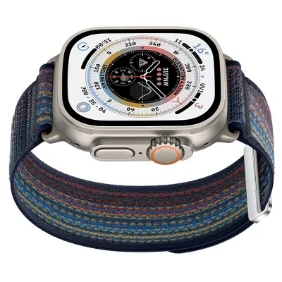 Pleteni najlonski sportski remen za Apple Watch Plava+Narančasta