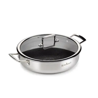 Niski lonac s poklopcem Rosmarino HexaPRO - 28 cm