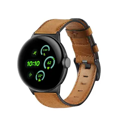 Remen od prave kože za Google Pixel Watch 3 (45 mm) - Smeđi Smeđa