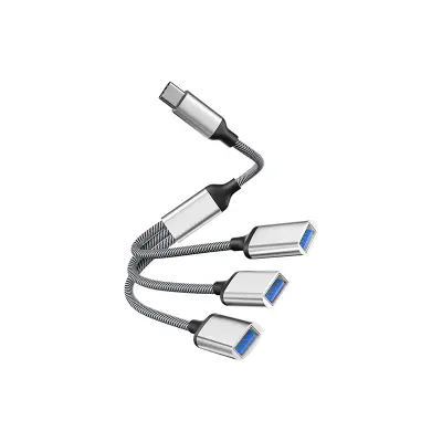 Type-C na 3-portni USB Hub razdjelnik adapter Srebrna