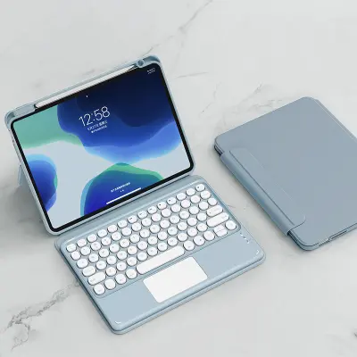 Odvojiva Bluetooth futrola za tipkovnicu za iPad Plava