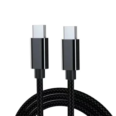 2-struko pakiranje USB C na C kabela od 2m Crna