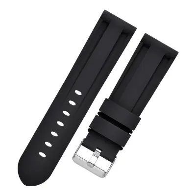 Silicone remen za sat za Panerai Luminor Marina Crna