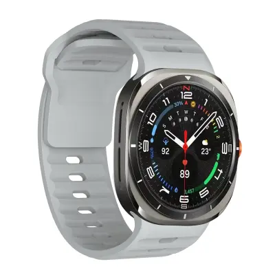 Silikonski remen za Samsung Galaxy Watch 7 Ultra Siva