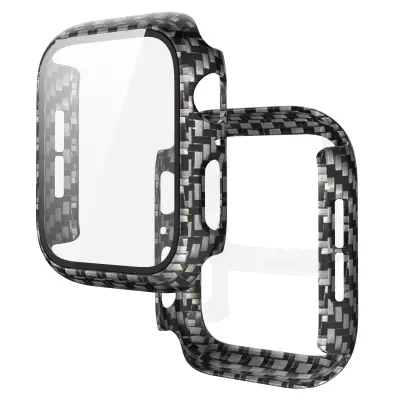 Zaštitna futrola za Apple Watch 40mm (Series 4/5/6/SE) - Karbonska vlakna Crna
