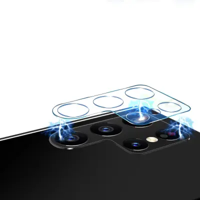Zaštitnik leće visoke definicije, pakiranje od 2 komada, kompatibilan sa Samsung Galaxy S21 Ultra, kaljeno staklo, prozirno, protiv otisaka prstiju, o