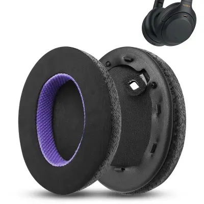 Zamjenski jastučići za uši za Sony WH-1000XM4 slušalice - Crna/Ljubičasta Crna/Ljubičasta